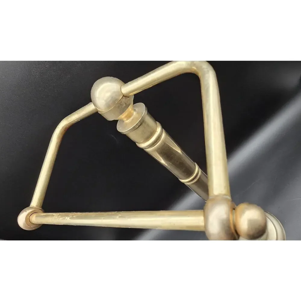 Vintage Brass Toilet Paper Holder Stand Free Standing Bathroom Roll Caddy 22